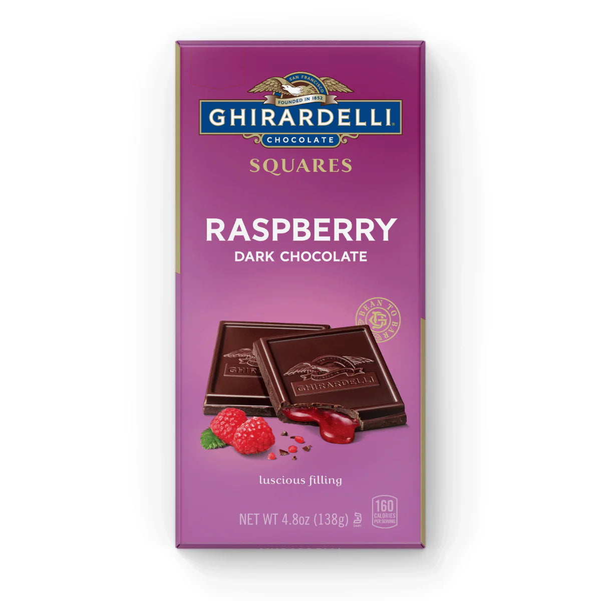 Raspberry Dark Chocolate Squares Bar