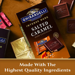 Intense Dark Salted Caramel Dark Chocolate Squares Medium Bag (Case of 6)
