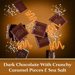 Intense Dark Salted Caramel Dark Chocolate Squares Medium Bag (Case of 6)
