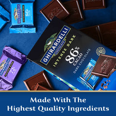 Intense Dark 86% Cacao Dark Chocolate Squares Medium Bag (Case of 6)
